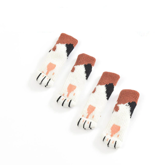Knitted Cat Paw Chair Table Leg Socks