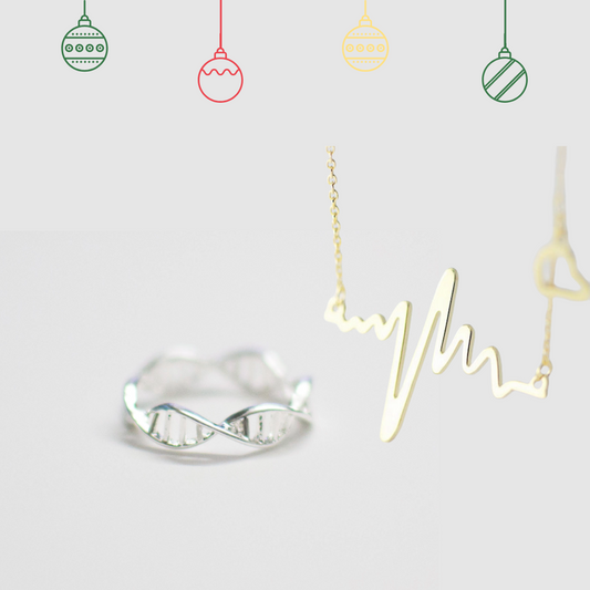 EKG and DNA Jewelry Set