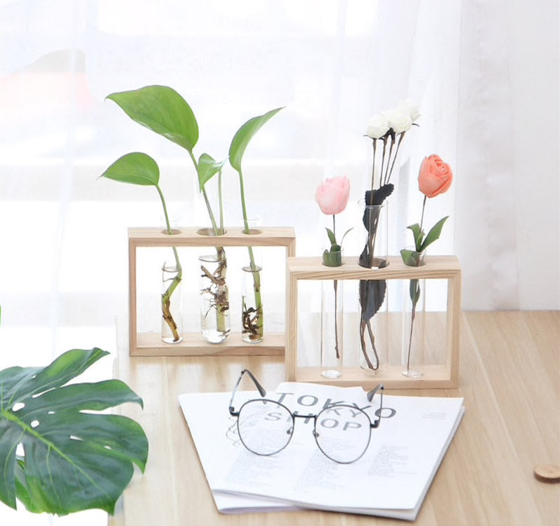 Hydroponic Test Tube Vase Rack Style