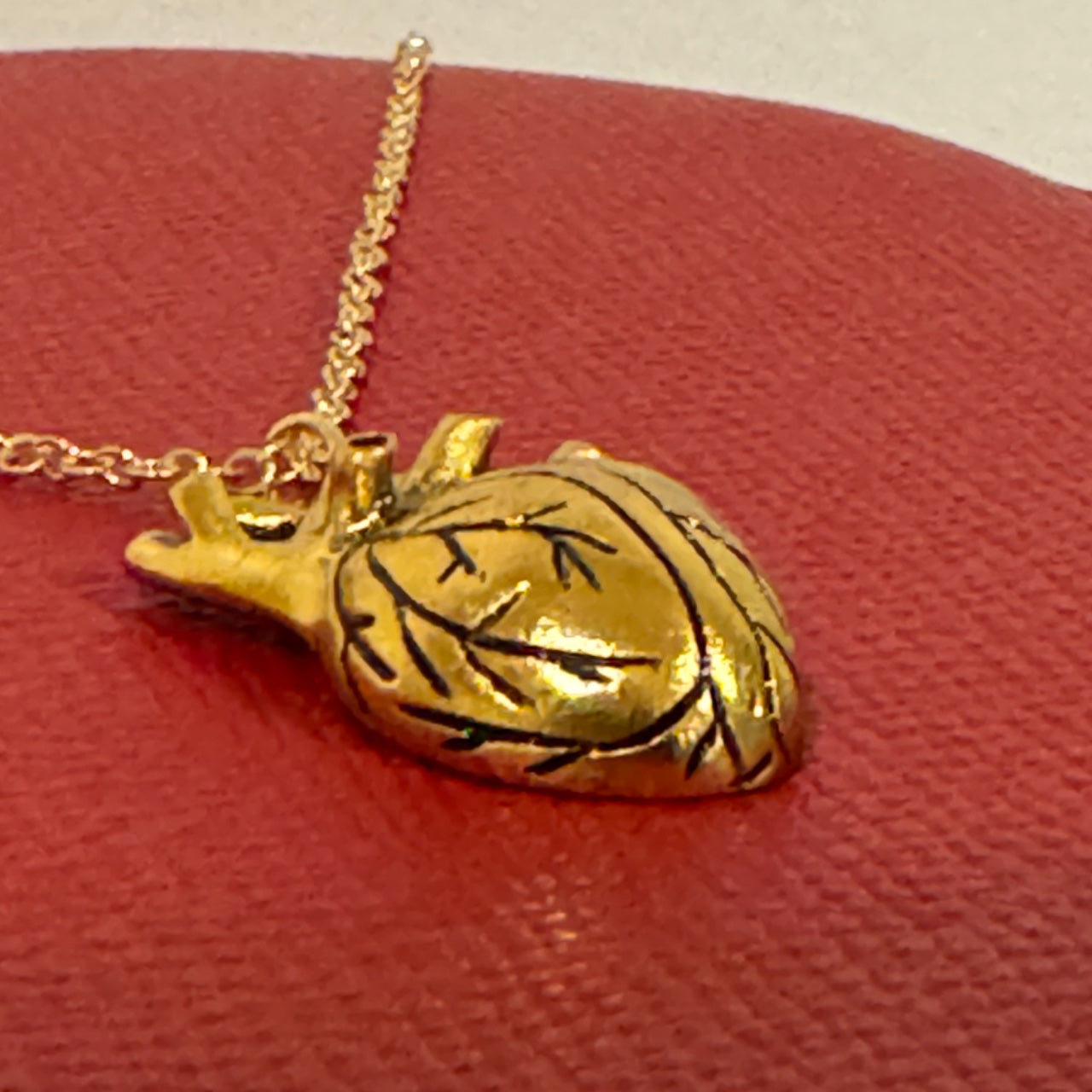Anatomical heart necklace