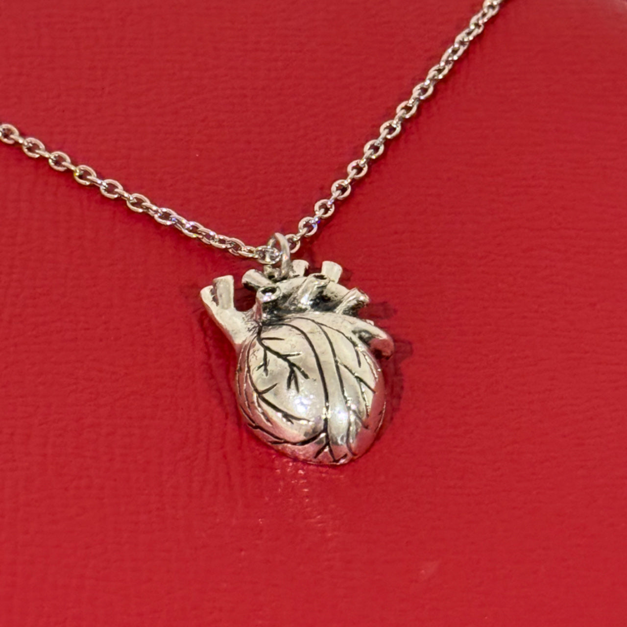 Anatomical heart necklace