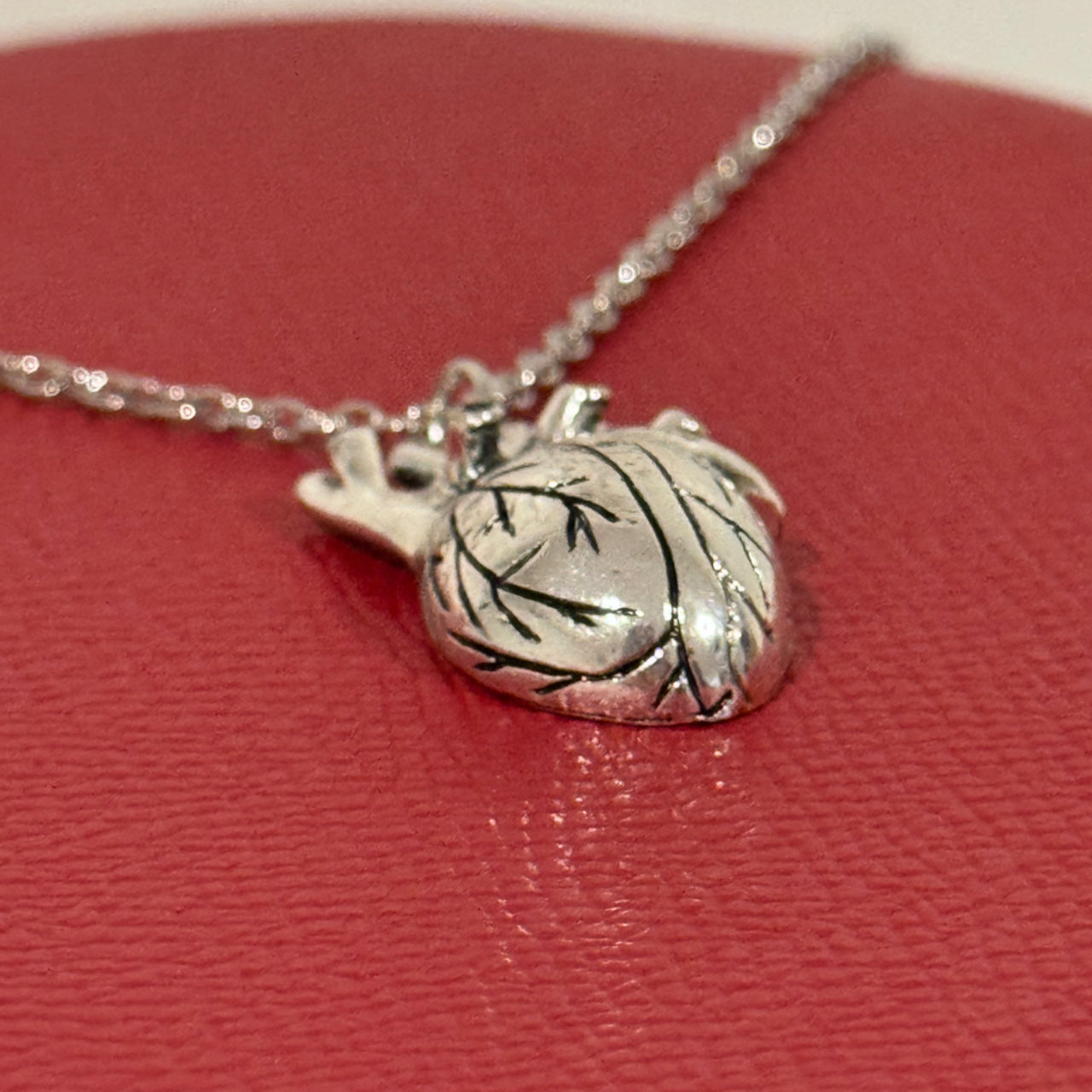Anatomical heart necklace