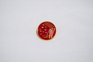 Red Agar Petri Dish Enamel Pin