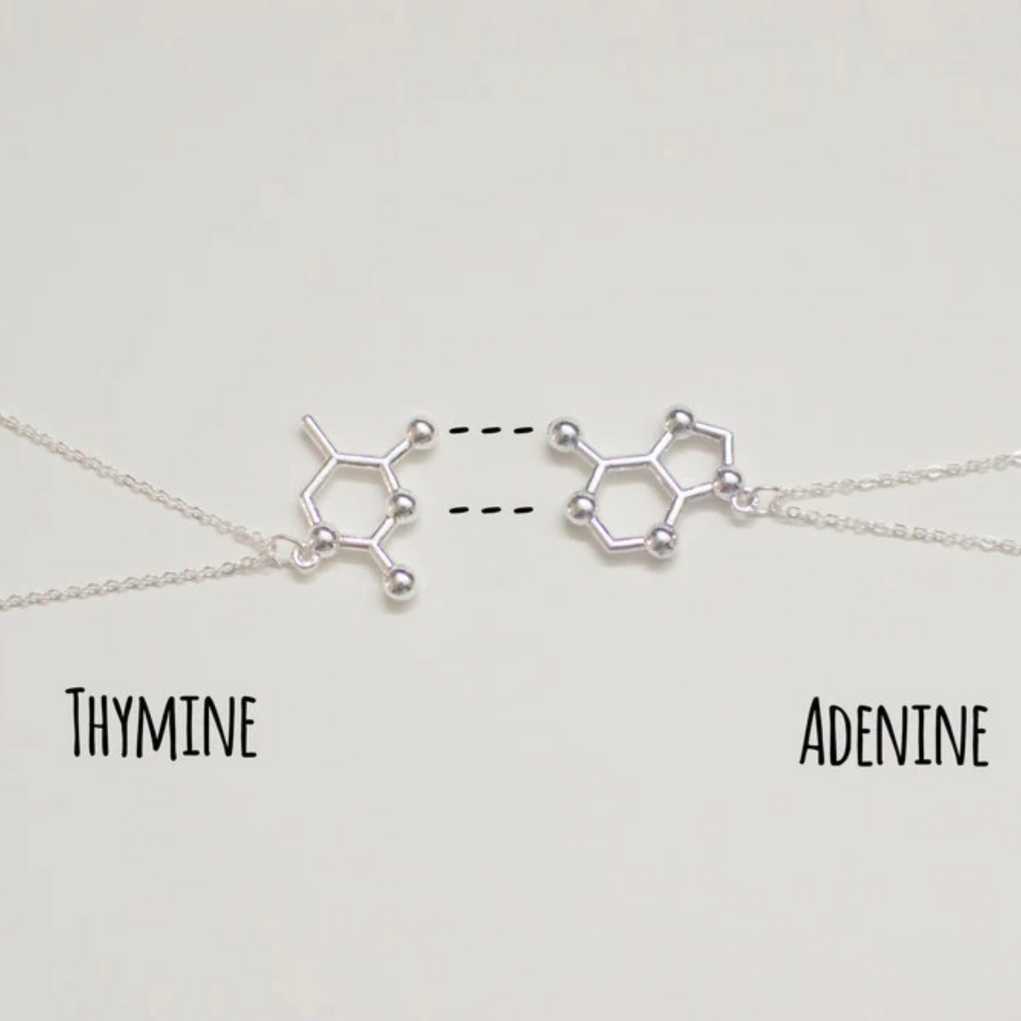 DNA Base Pair Necklaces: Adenine-Thymine & Cytosine-Guanine