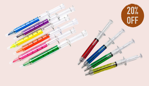 Syringe Pens and Highlighter Bundle Set