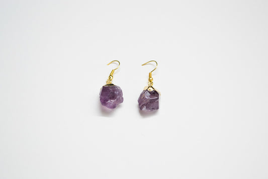 Amethyst Stone Dangle Earrings