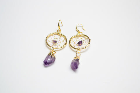 Amethyst Dream Catcher Earrings