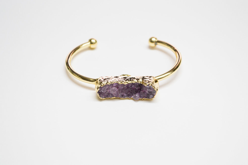 Amethyst Bangle Bracelet