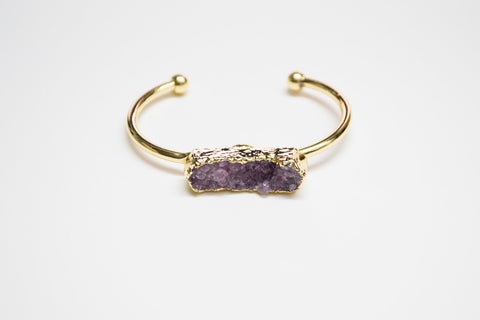 Amethyst Bangle Bracelet