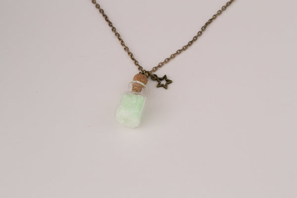 Starry Glow in the Dark Bottle Necklace