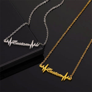 Customized Name EKG Necklace