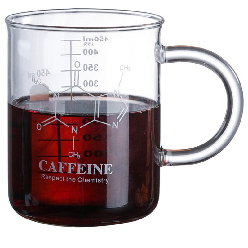 Caffeine Glass Beaker Chemistry Mug/Cup