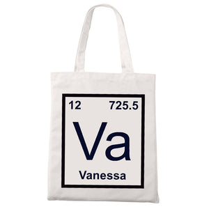 Custom Periodic Table Element Tote Bag