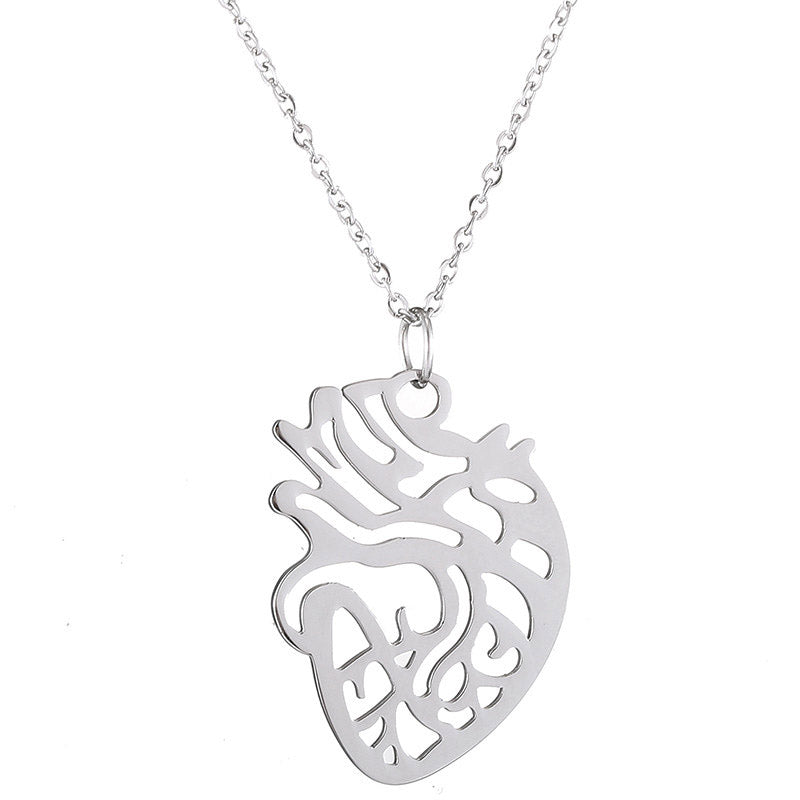 Heart Cross Section Necklace