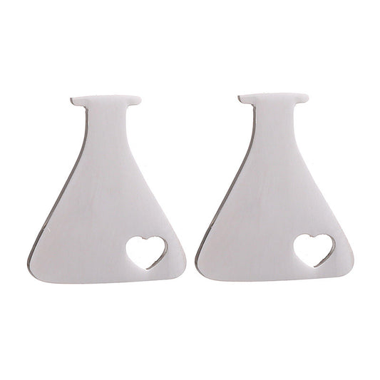 Heart Erlenmeyer Flask Earrings